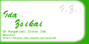 ida zsikai business card